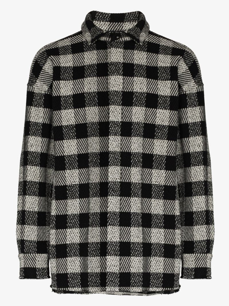 Curved Logo Checked Overshirt