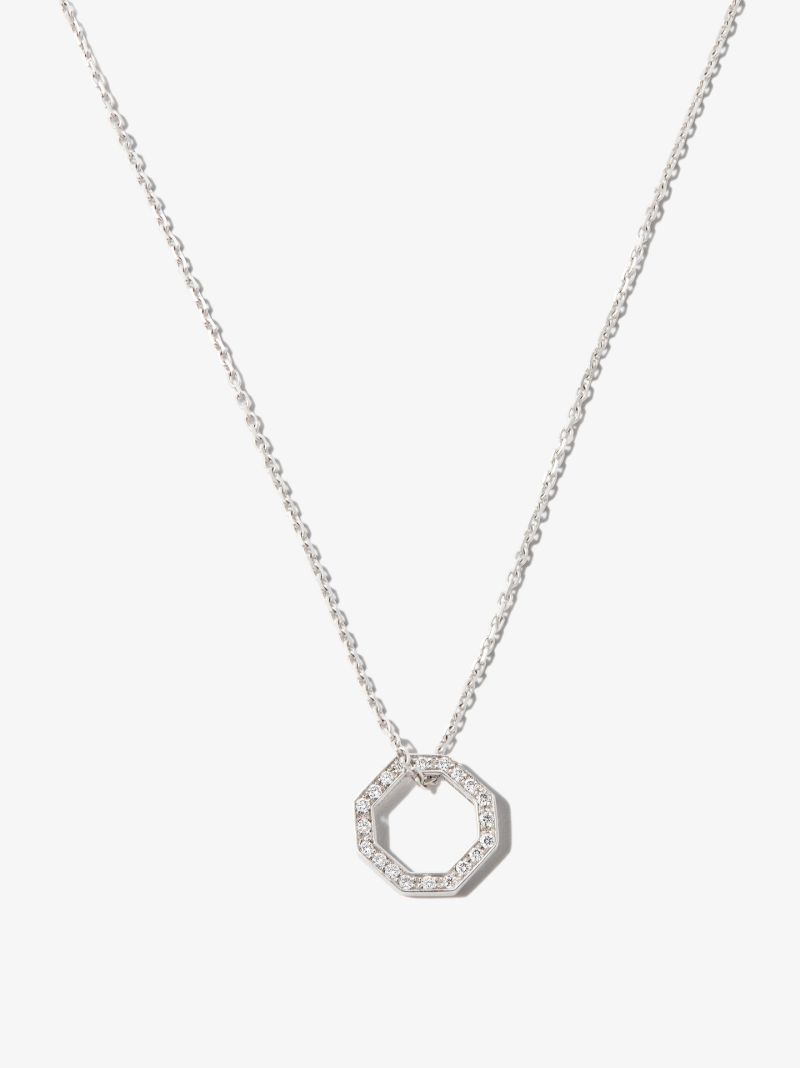 18k White Gold Le Petit Octogone Diamond Necklace