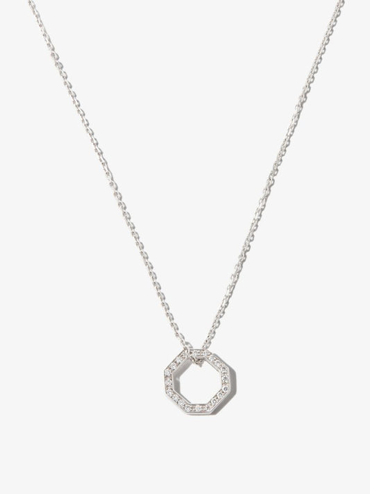 18k White Gold Le Petit Octogone Diamond Necklace