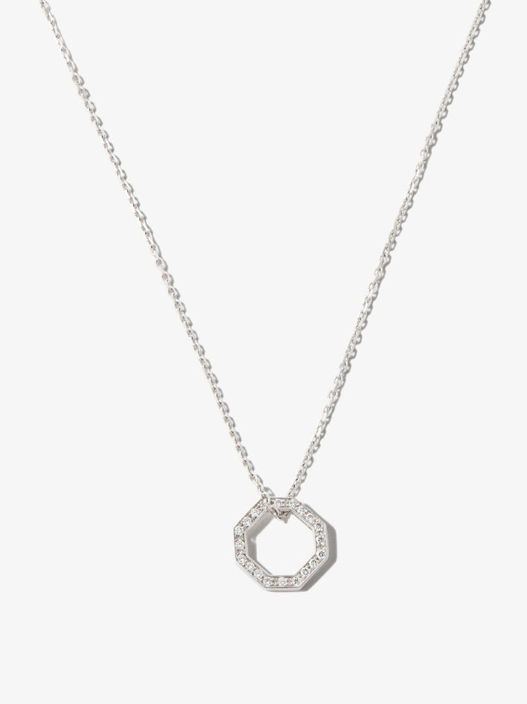 18k White Gold Le Petit Octogone Diamond Necklace