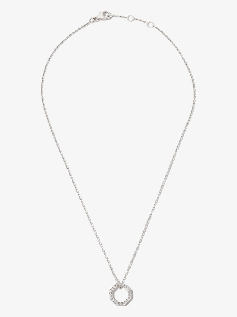 18k White Gold Le Petit Octogone Diamond Necklace