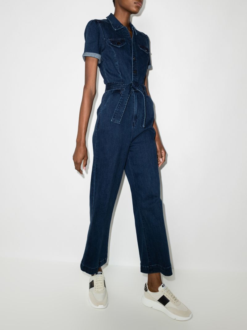 Anessa Short Sleeve Denim Jumpsuit