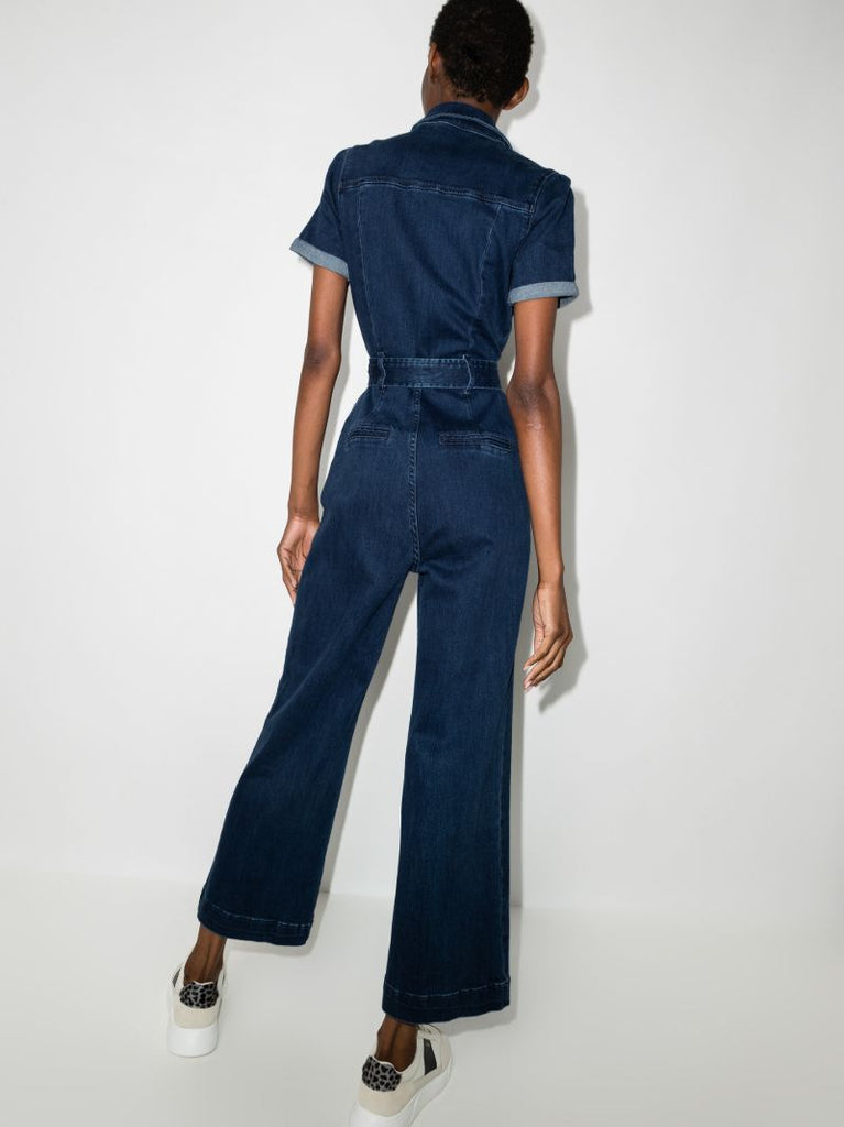 Anessa Short Sleeve Denim Jumpsuit