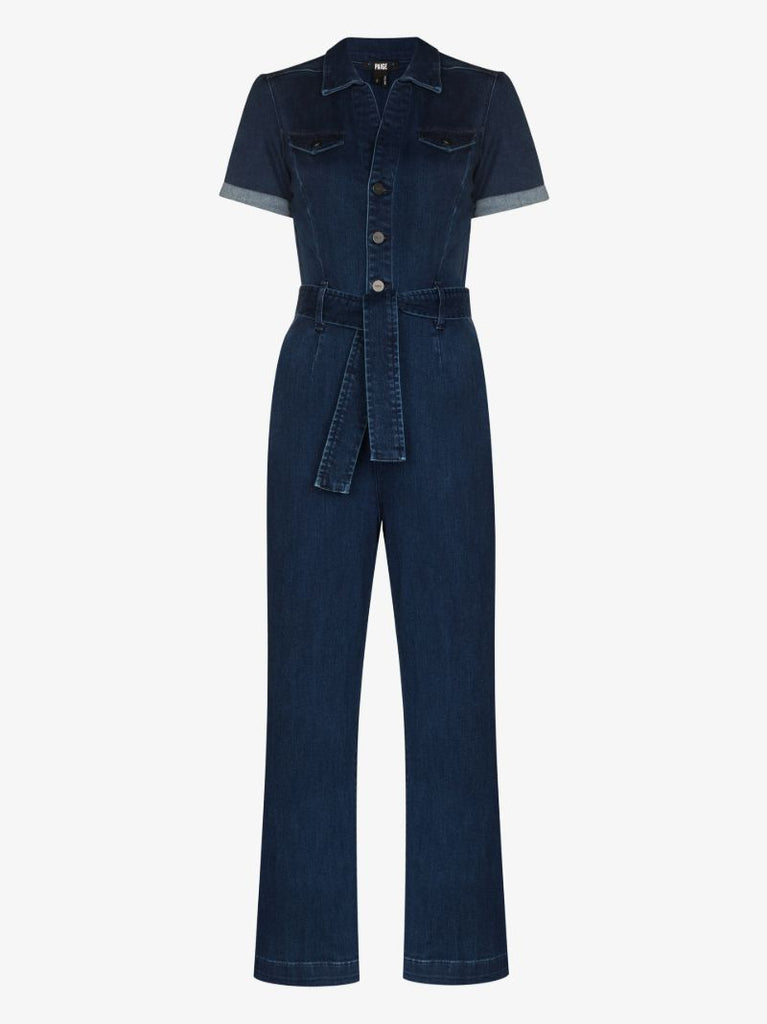 Anessa Short Sleeve Denim Jumpsuit