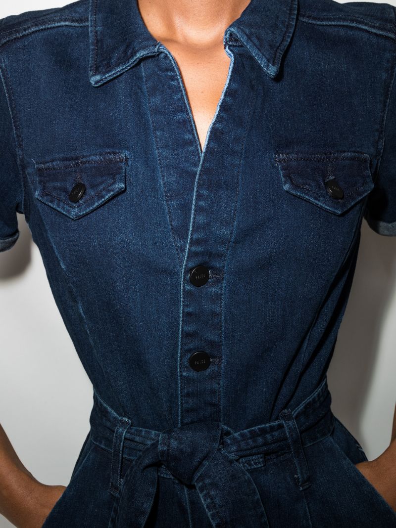 Anessa Short Sleeve Denim Jumpsuit