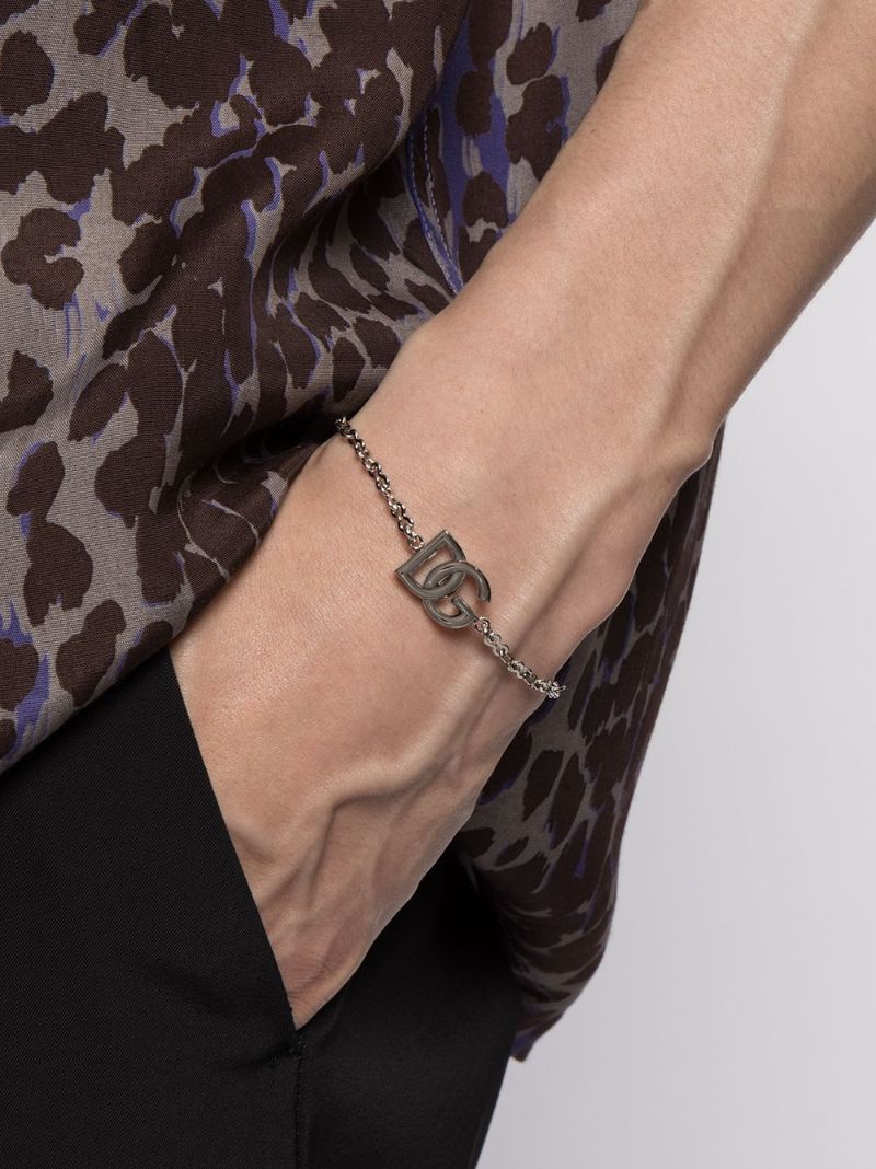 Silver-tone Logo Chain Bracelet