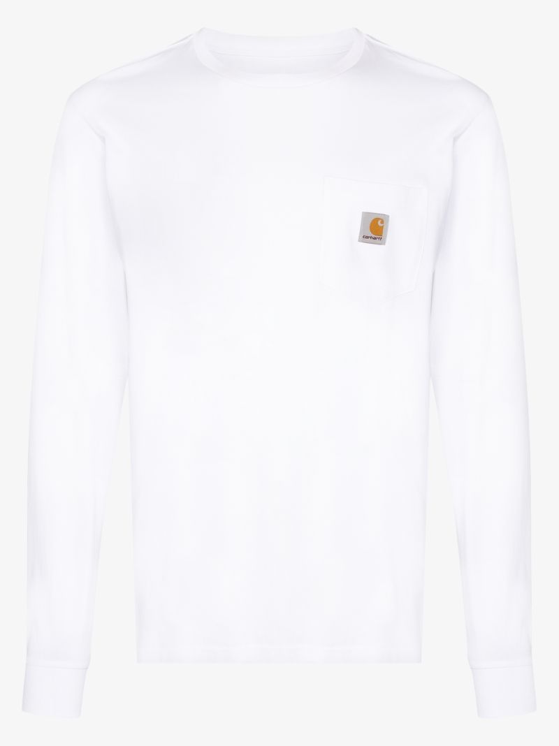 Logo AppliquÃ_x0083_Â©d Long Sleeve Cotton T-shirt