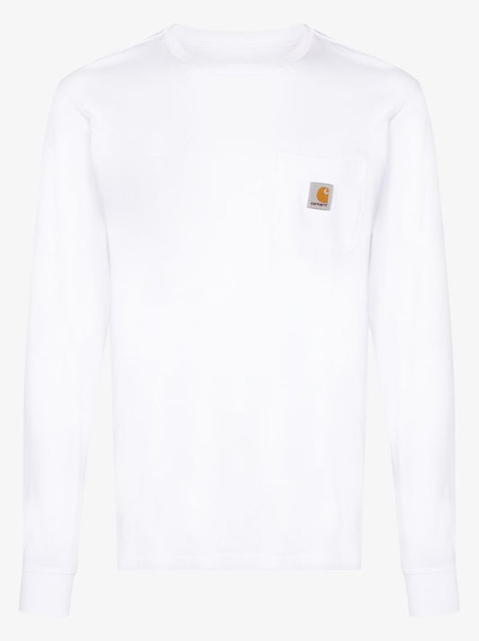 Logo AppliquÃ_x0083_Â©d Long Sleeve Cotton T-shirt