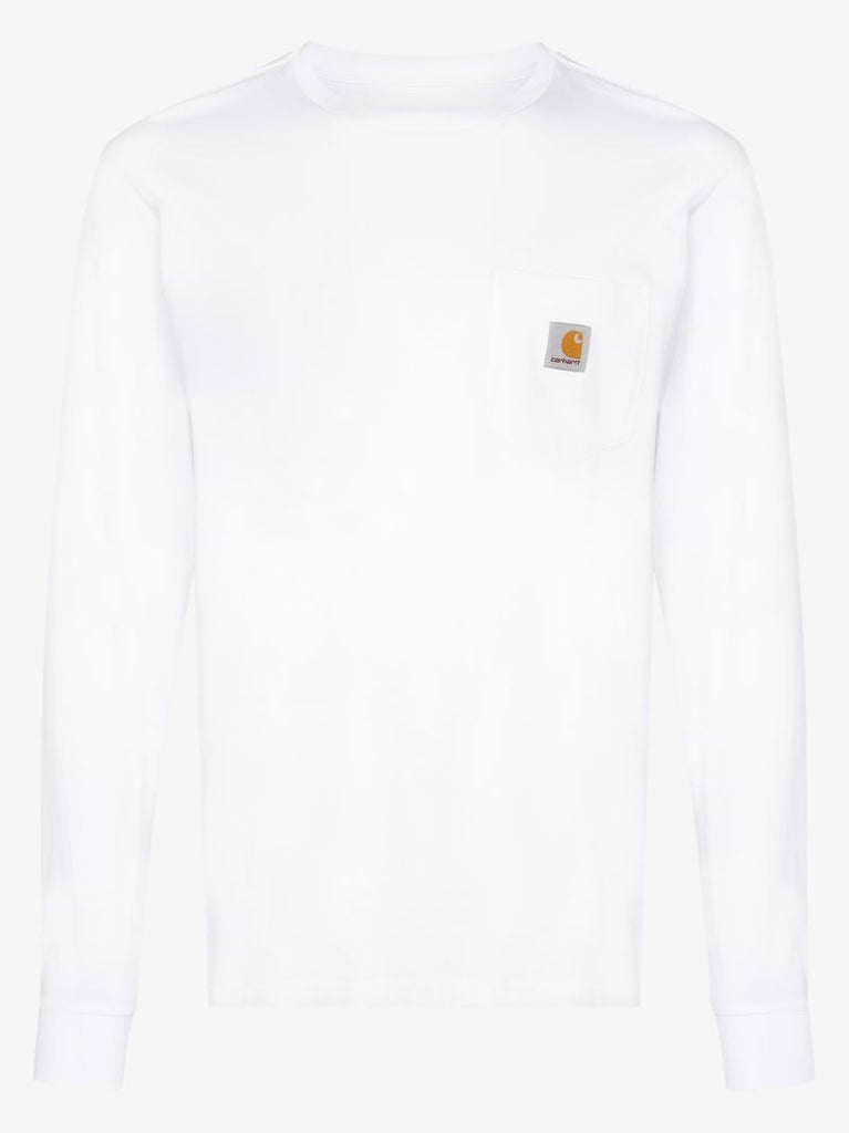 Logo AppliquÃ_x0083_Â©d Long Sleeve Cotton T-shirt