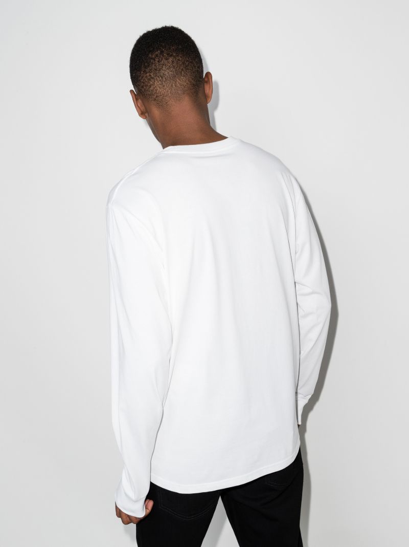 Logo AppliquÃ_x0083_Â©d Long Sleeve Cotton T-shirt