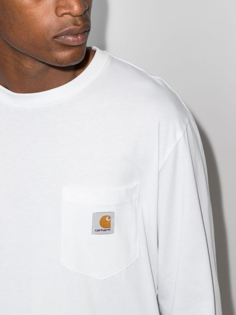 Logo AppliquÃ_x0083_Â©d Long Sleeve Cotton T-shirt