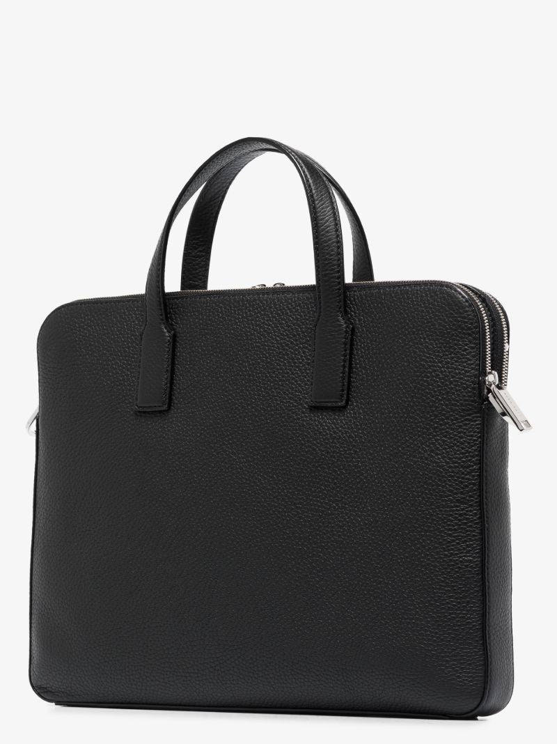 Black Crosstown Leather Briefcase