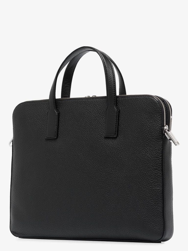 Black Crosstown Leather Briefcase