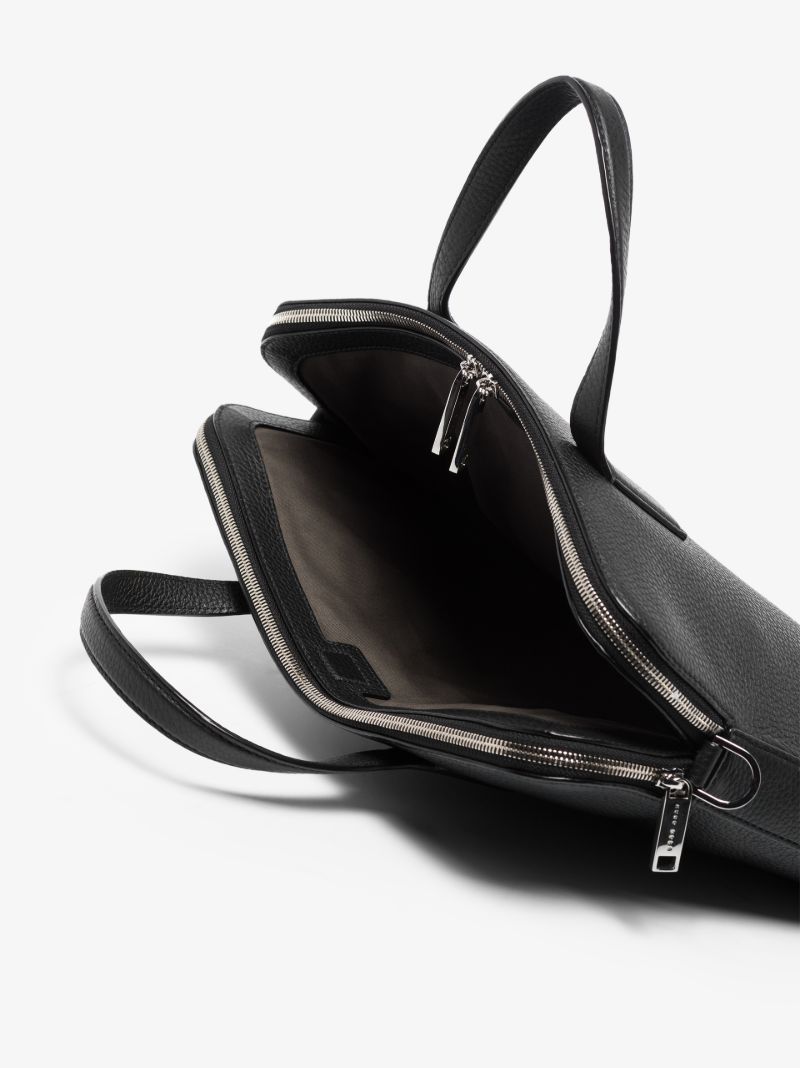 Black Crosstown Leather Briefcase