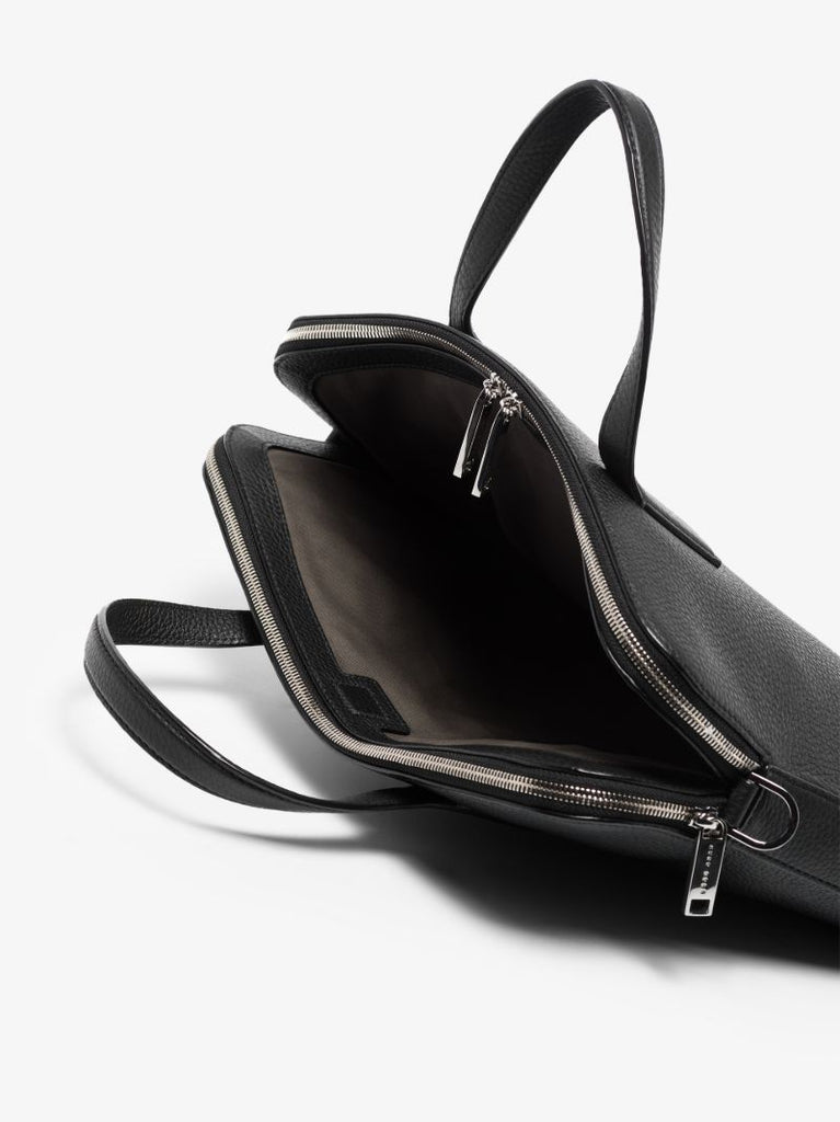 Black Crosstown Leather Briefcase