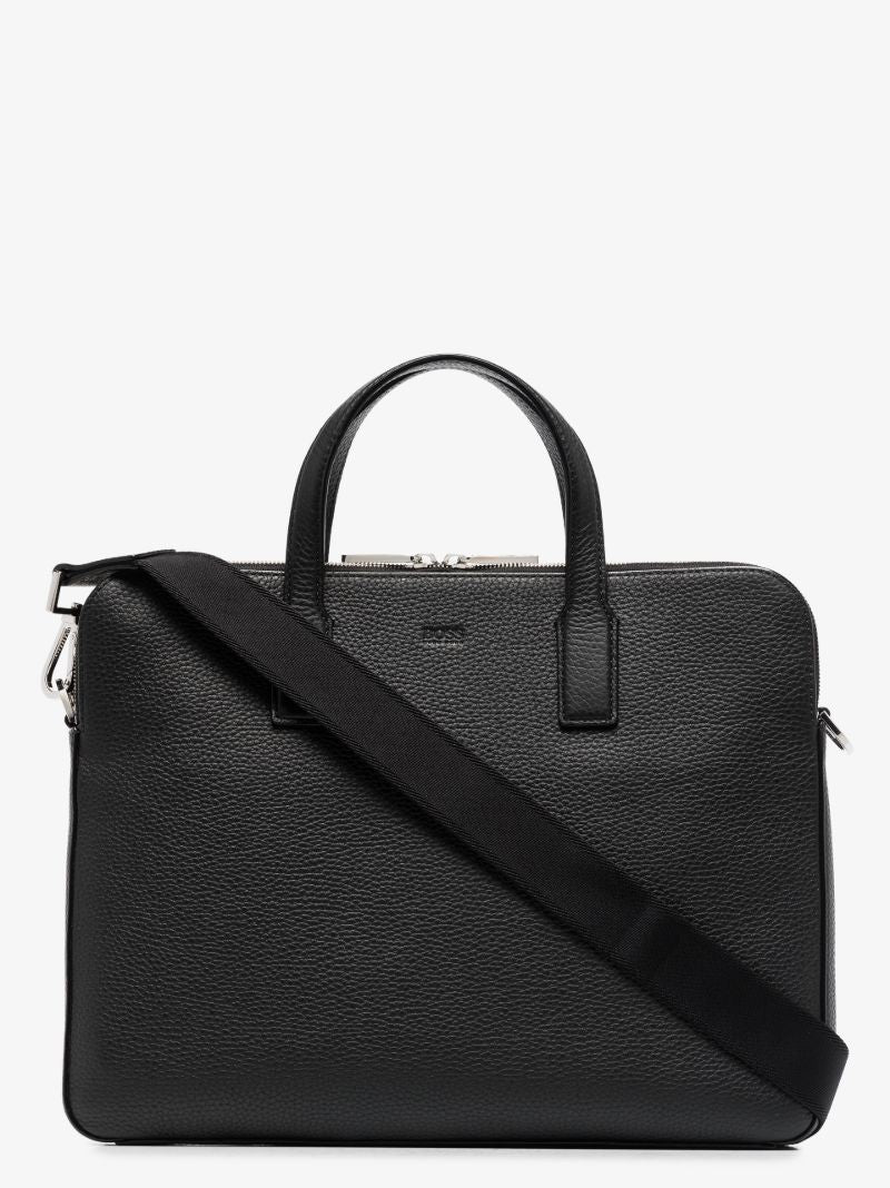 Black Crosstown Leather Briefcase