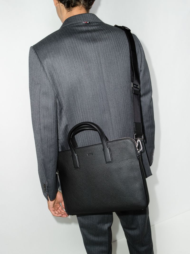 Black Crosstown Leather Briefcase