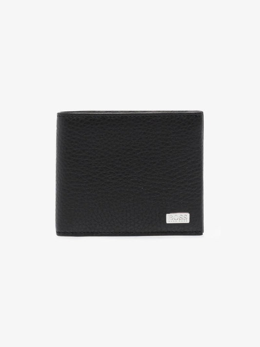 Black Crosstown Grained Leather Coin Purse