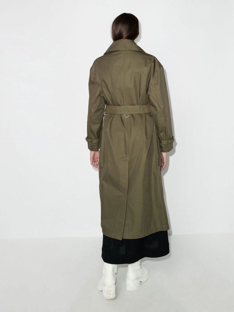 Green Belted Trench Coat