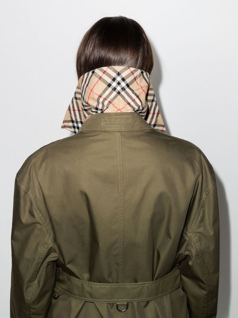Green Belted Trench Coat