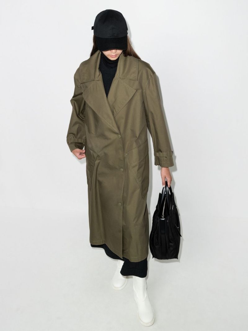 Green Belted Trench Coat