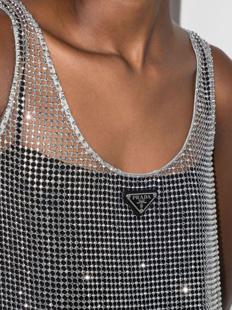 Sleeveless Logo Mini Dress