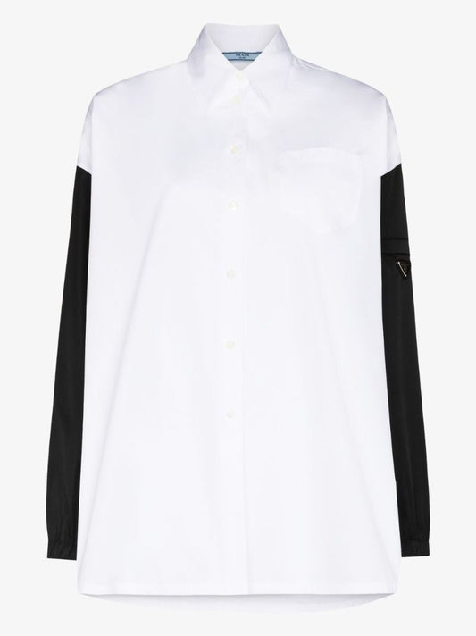 Re-nylon Contrast Sleeve Shirt