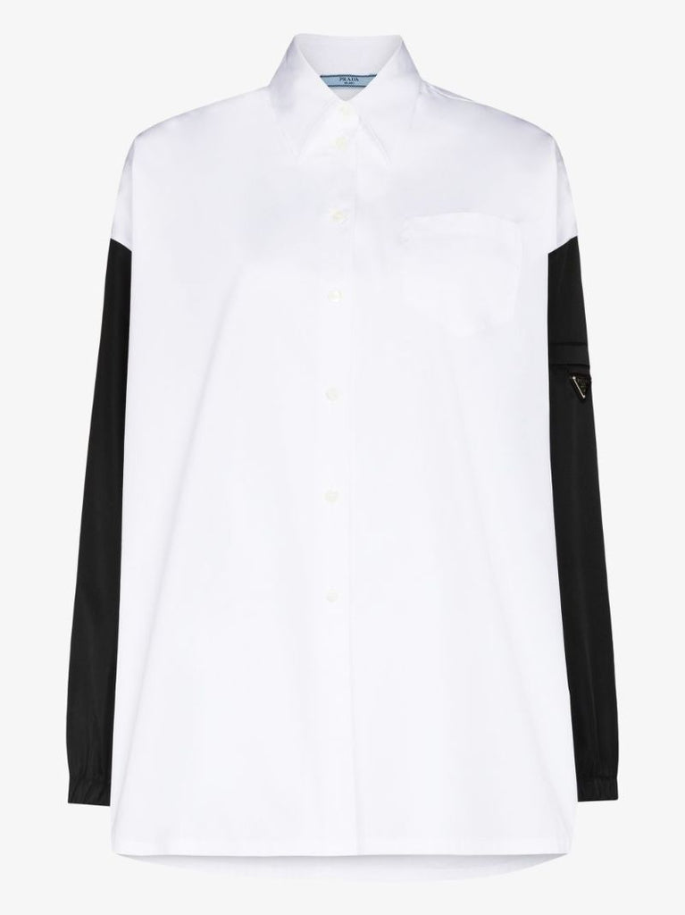 Re-nylon Contrast Sleeve Shirt