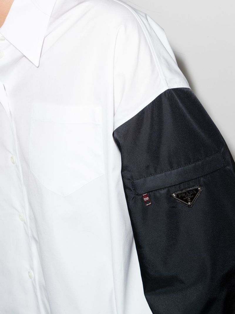 Re-nylon Contrast Sleeve Shirt