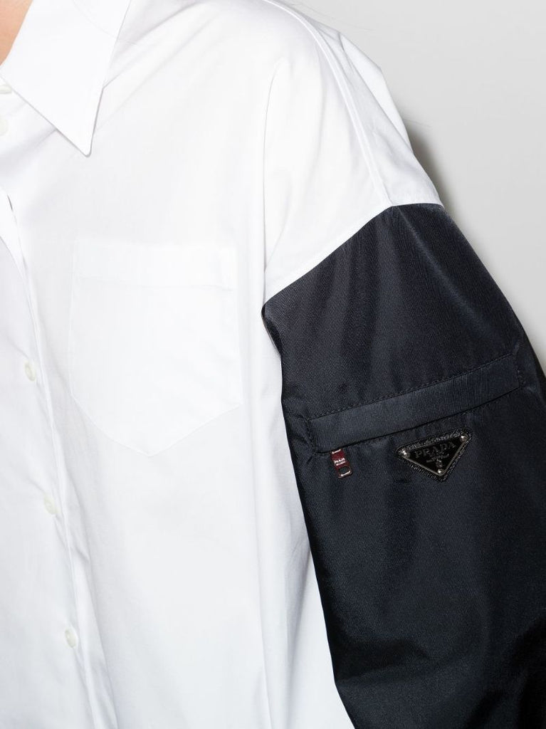 Re-nylon Contrast Sleeve Shirt