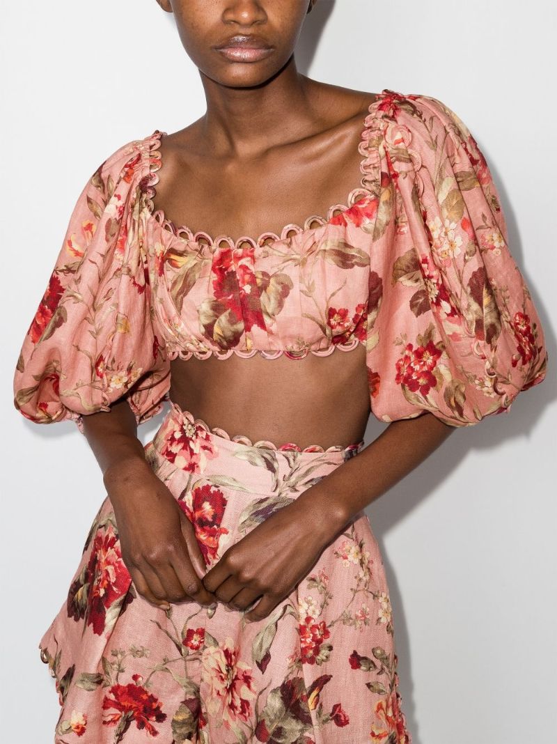 Cassia Floral Print Crop Top