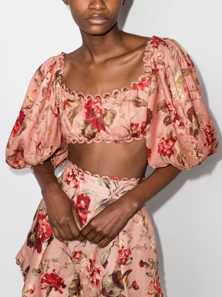 Cassia Floral Print Crop Top