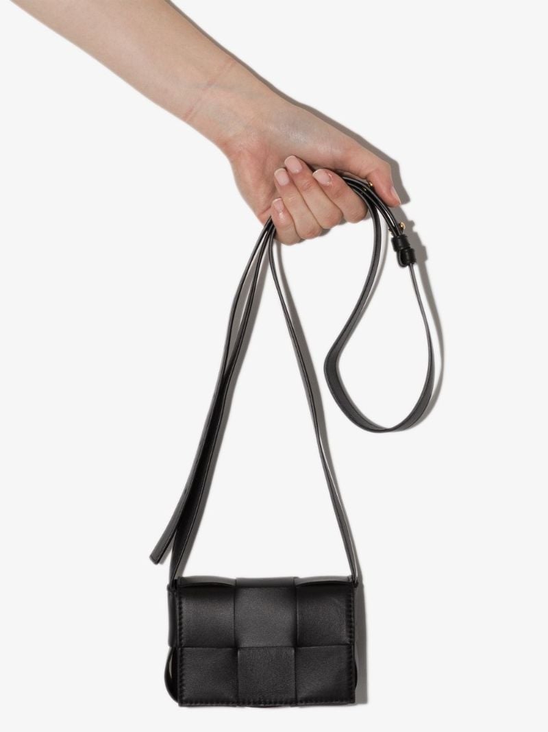 Black Candy Cassette Leather Cross Body Bag