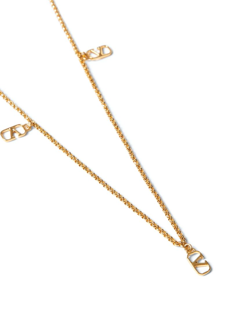 Gold-tone Vlogo Signature Chain Necklace