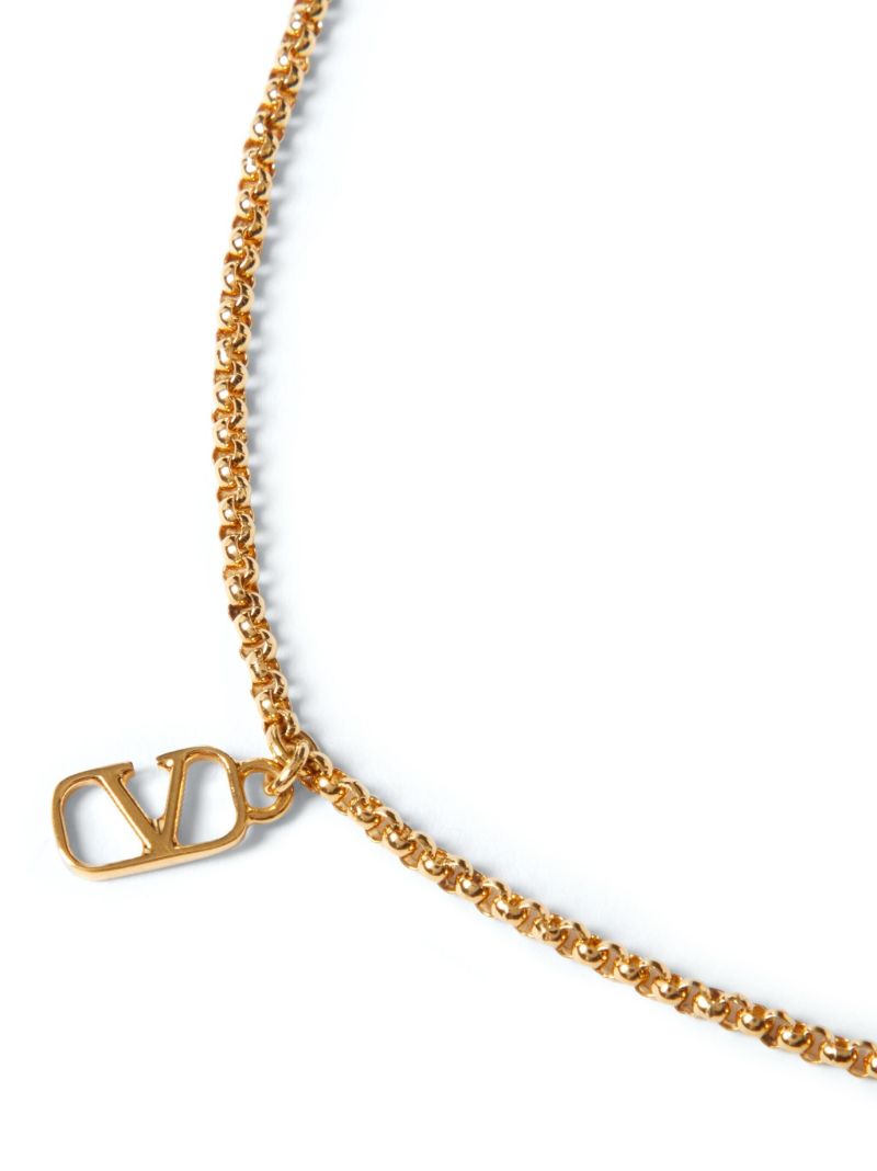 Gold-tone Vlogo Signature Chain Necklace