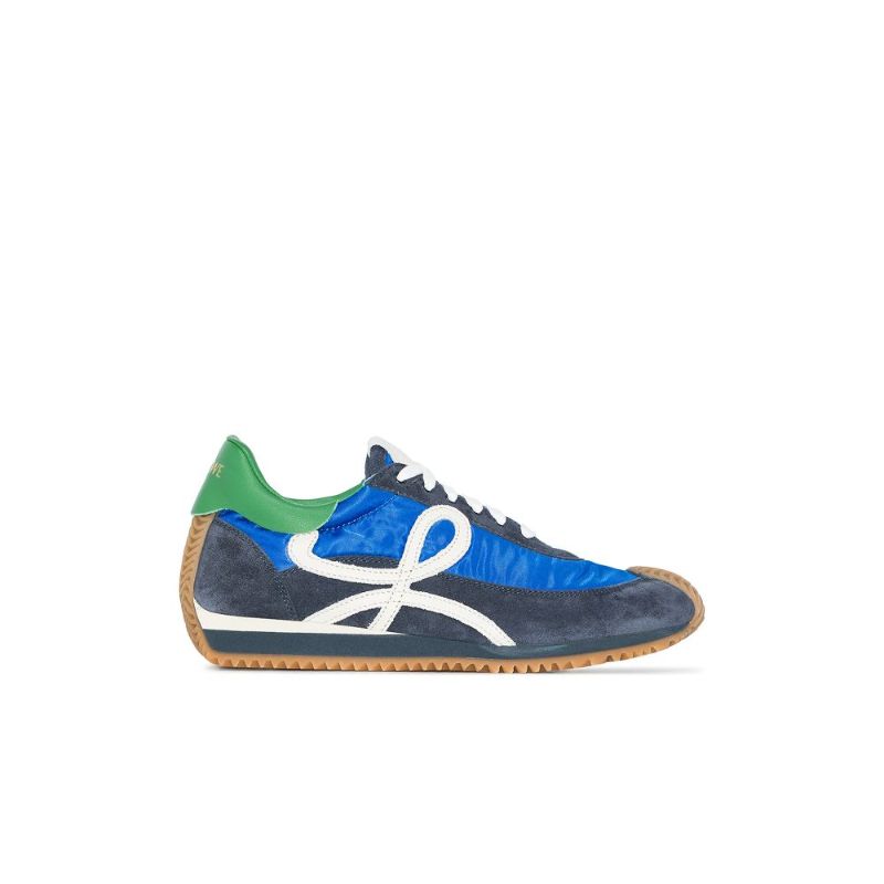 Blue Flow Runner Suede Sneakers