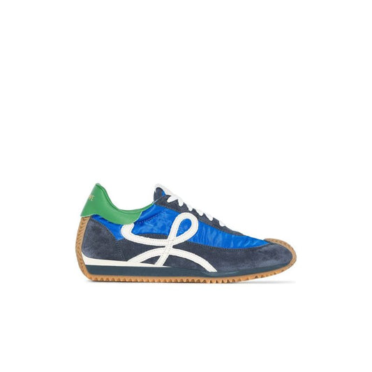 Blue Flow Runner Suede Sneakers