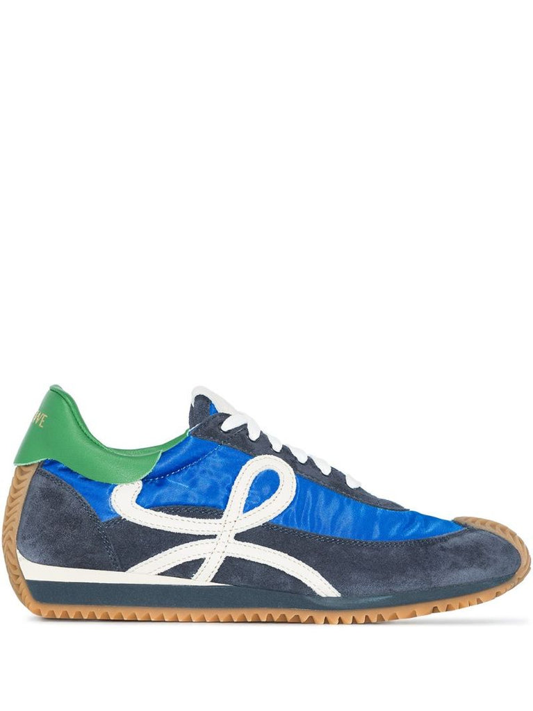 Blue Flow Runner Suede Sneakers