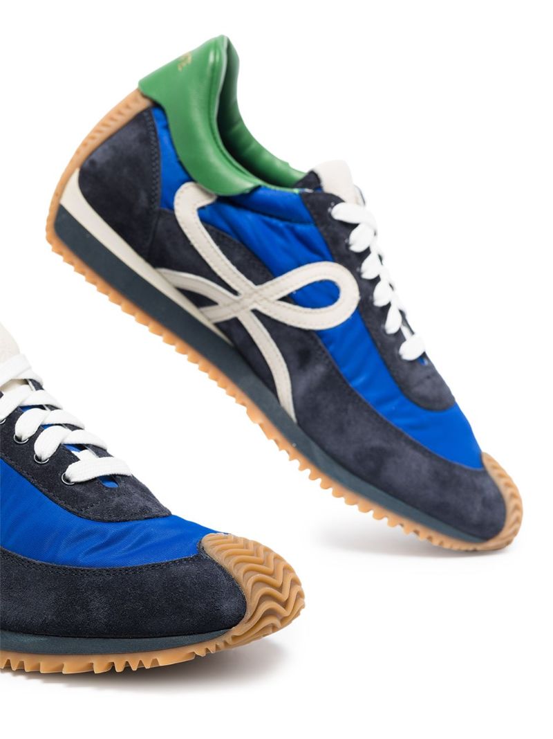 Blue Flow Runner Suede Sneakers