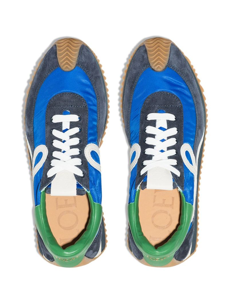 Blue Flow Runner Suede Sneakers