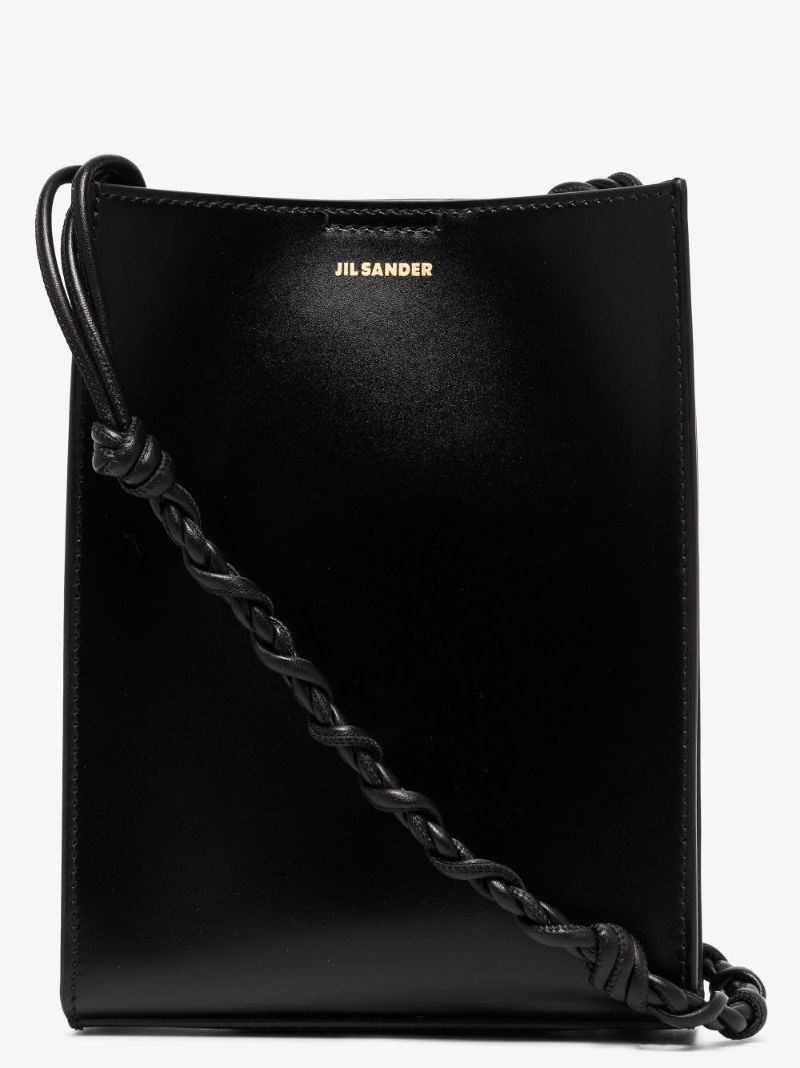 Black Tangle Small Leather Cross Body Bag