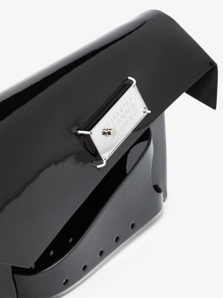 Black Snatched Medium Leather Clutch Bag