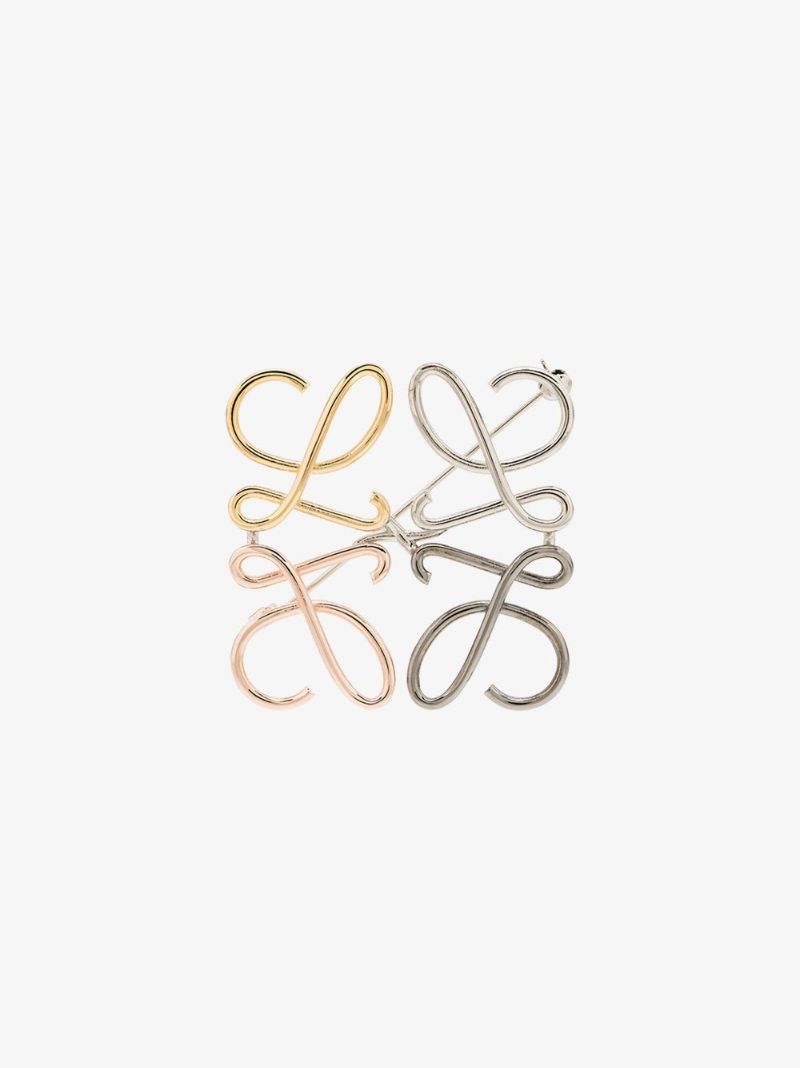 Gold and Silver Tone Anagram Brooch
