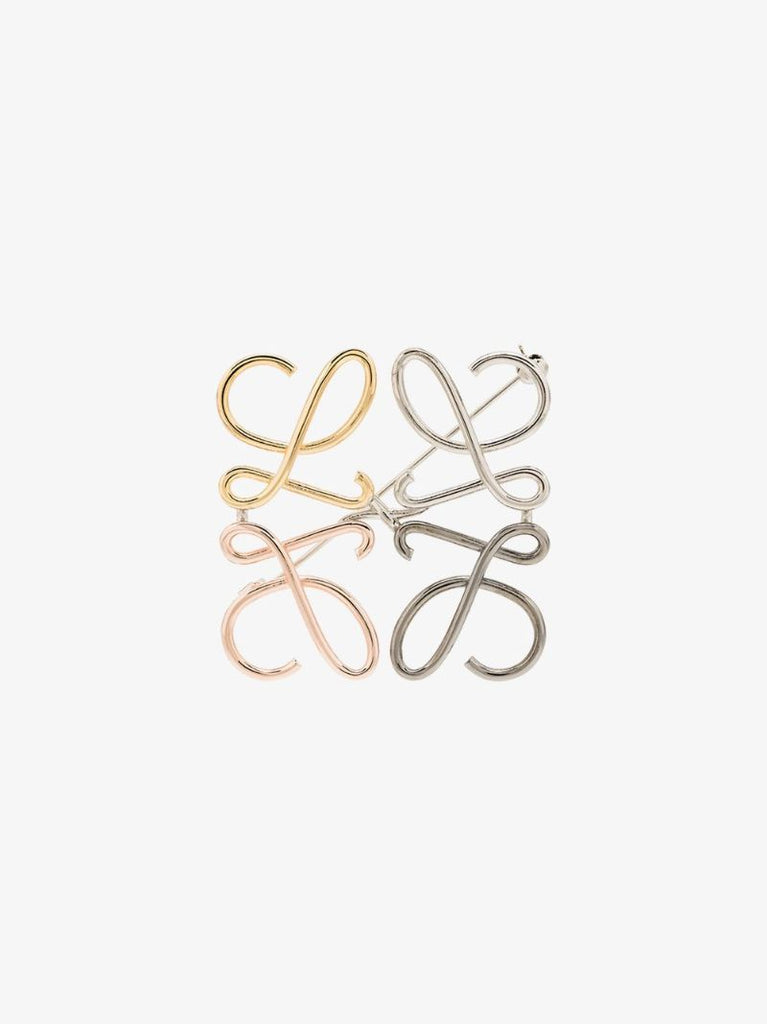 Gold and Silver Tone Anagram Brooch