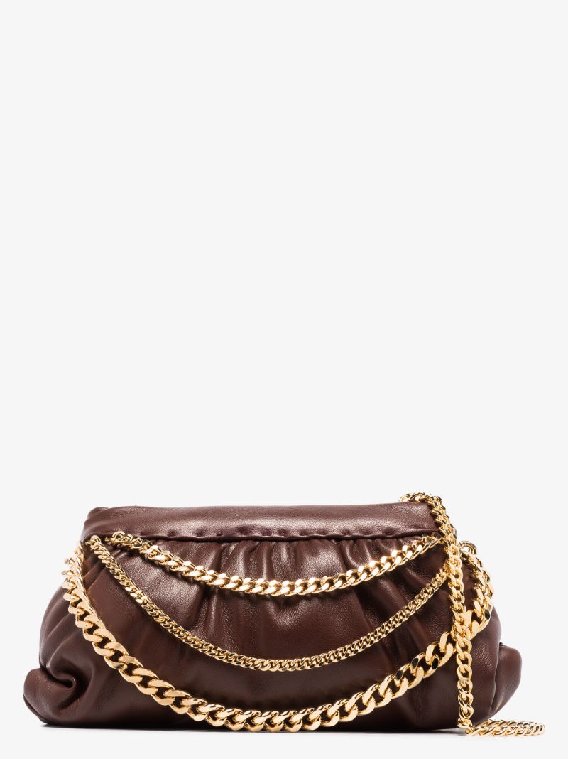Black Glam Leather Shoulder Bag