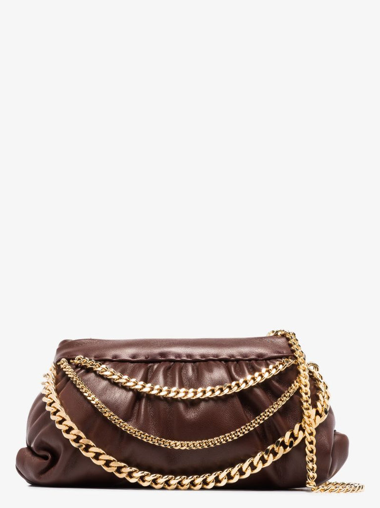 Black Glam Leather Shoulder Bag