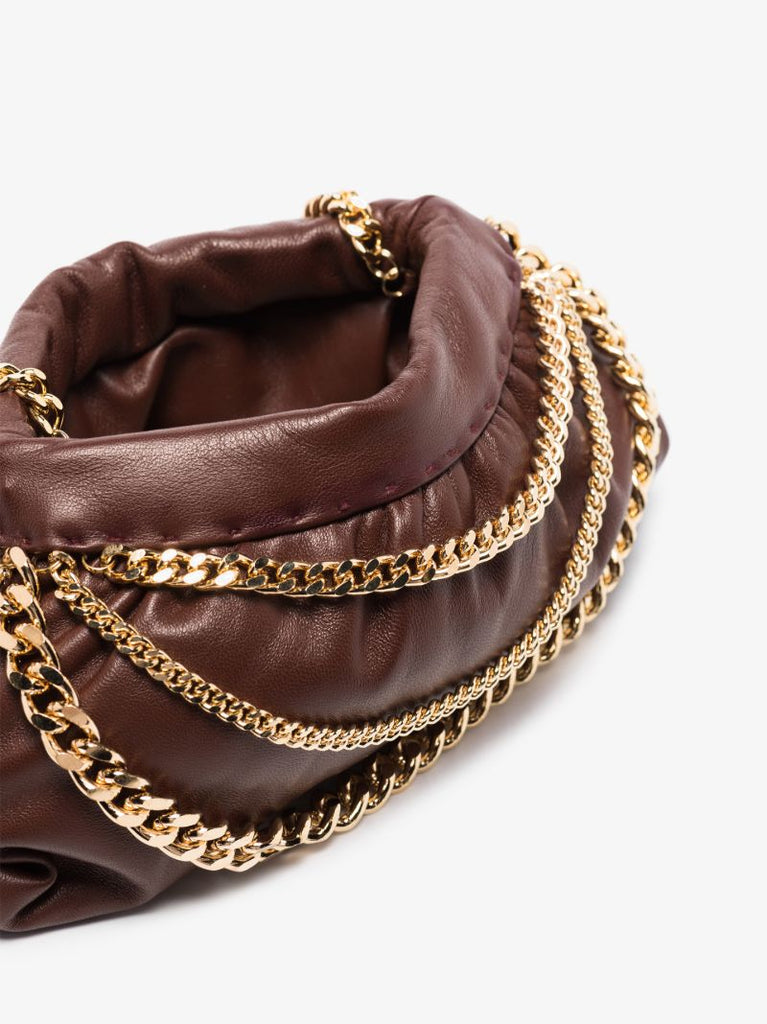 Black Glam Leather Shoulder Bag
