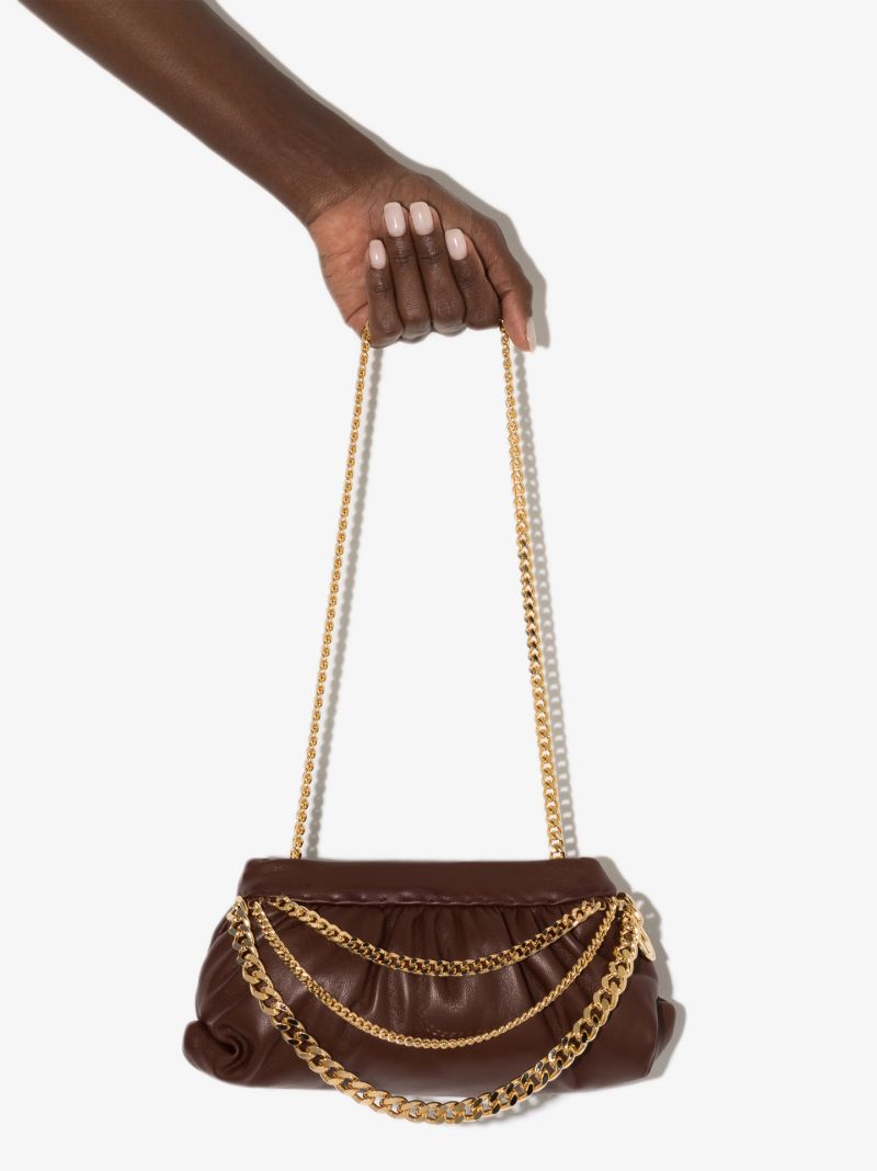 Black Glam Leather Shoulder Bag