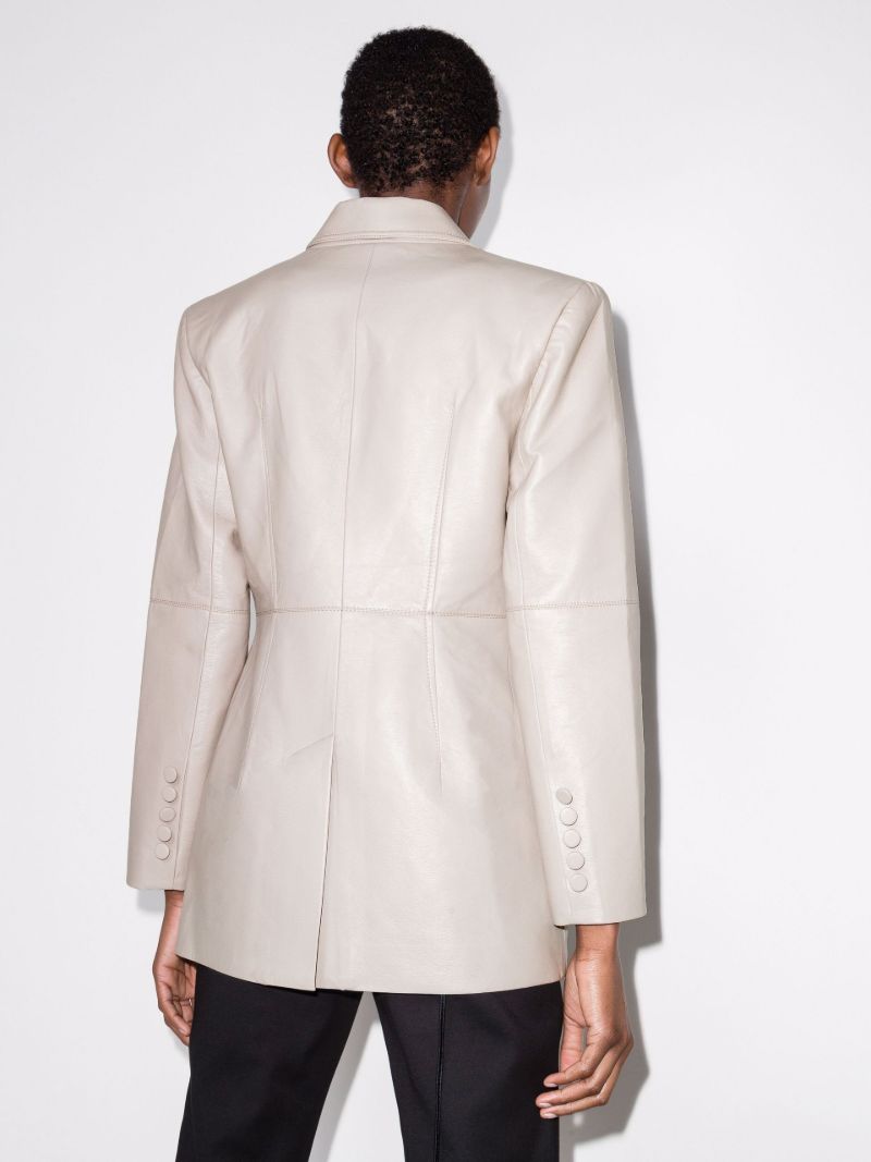 Faux Leather Blazer