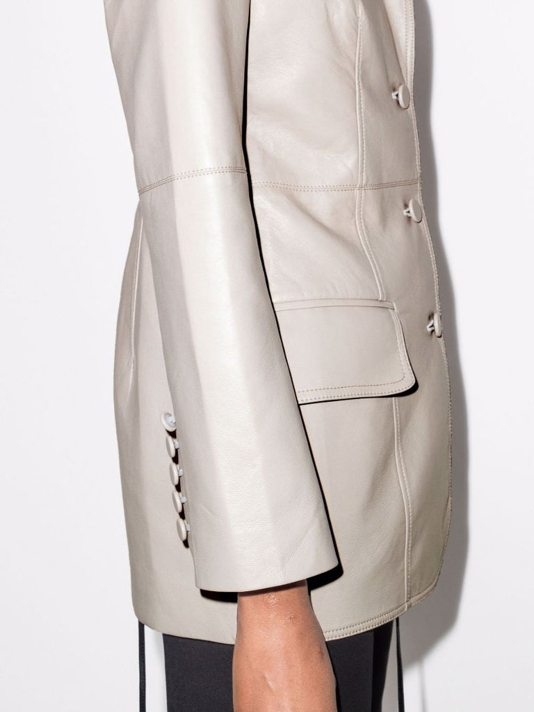 Faux Leather Blazer